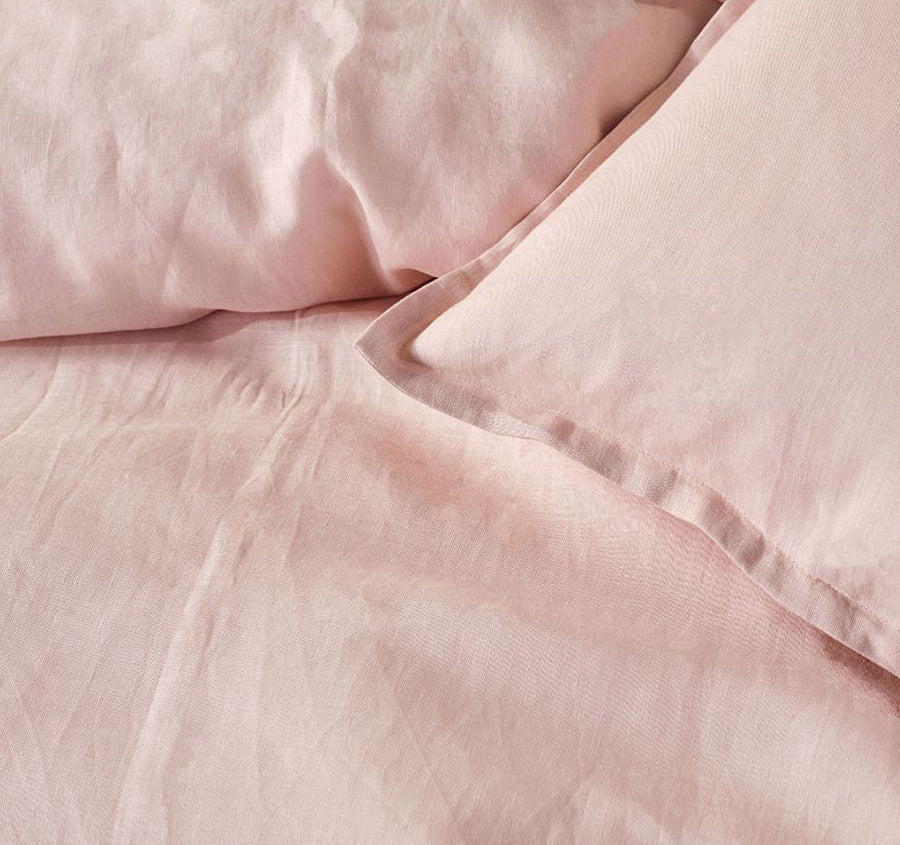 Nimes Linen Quilt Cover Set Range Rose Pink