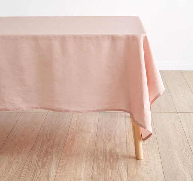 Nimes Linen Tablecloth Range Rose Pink