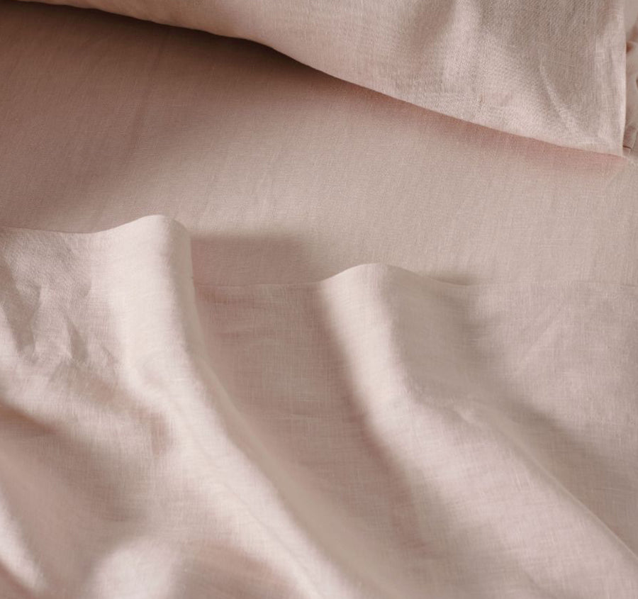 Nimes Linen Mega Sheet Set Range Rose Pink