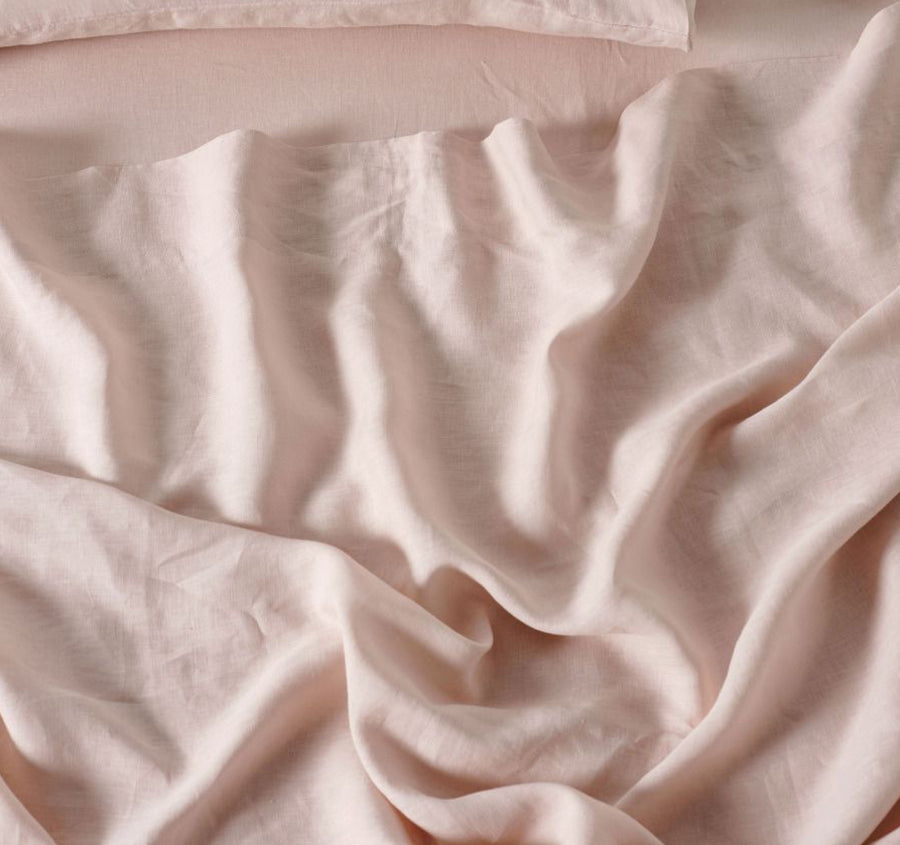 Nimes Linen Mega Sheet Set Range Rose Pink
