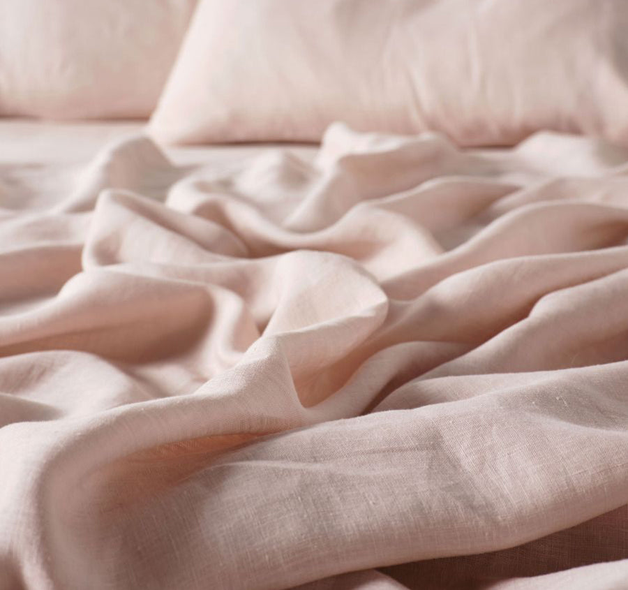 Nimes Linen Mega Sheet Set Range Rose Pink