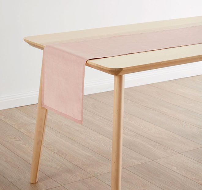 Nimes Linen 35x180cm Runner Rose Pink