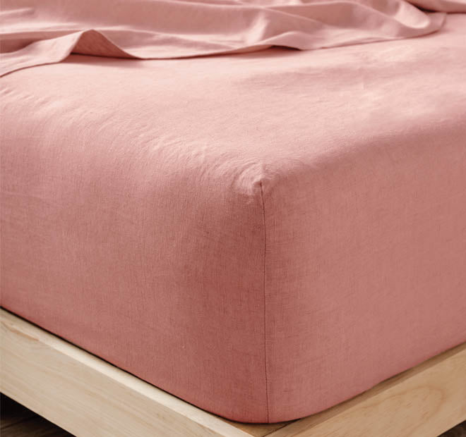 Nimes Linen Mega Fitted Sheet Range Rosette