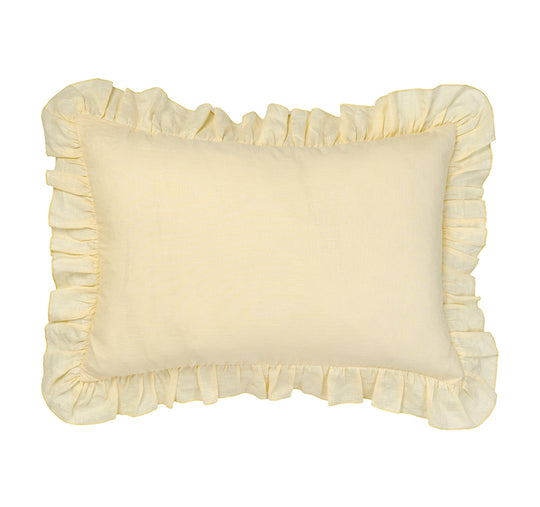 Nimes Linen 40x60cm Filled Cushion Lemon