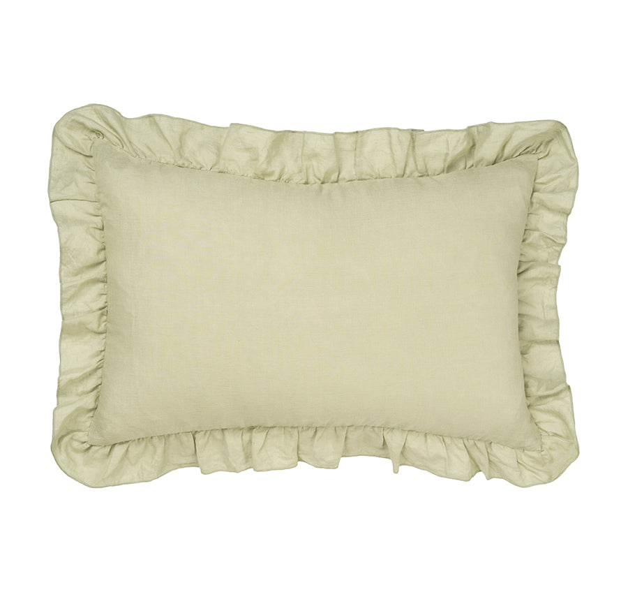 Nimes Linen 40x60cm Filled Cushion Wasabi