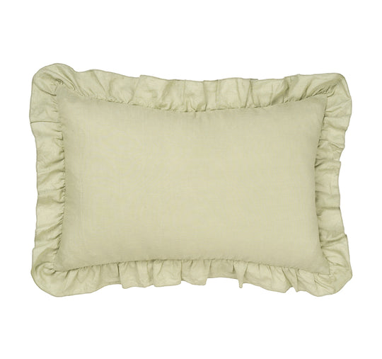 Nimes Linen 40x60cm Filled Cushion Wasabi