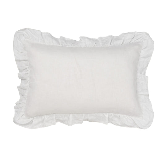 Nimes Linen 40x60cm Filled Cushion White