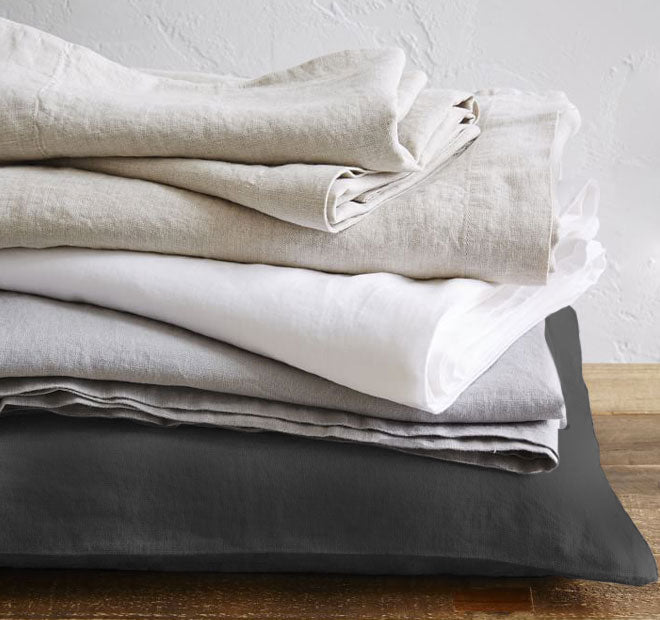 Nimes Linen Sheet Set Range White