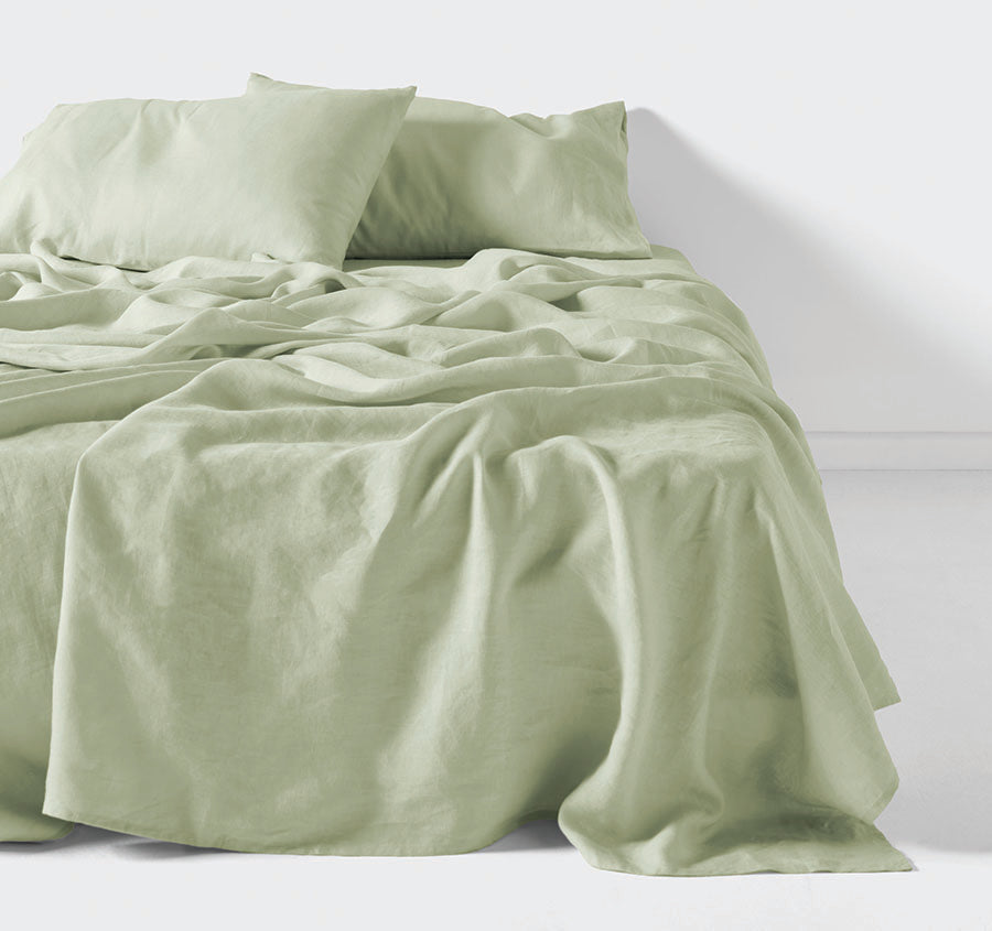 Nimes Linen Mega Sheet Set Range Wasabi