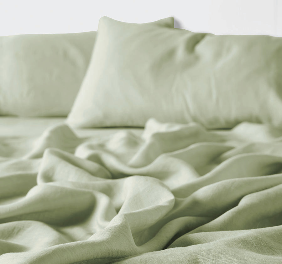 Nimes Linen Mega Sheet Set Range Wasabi