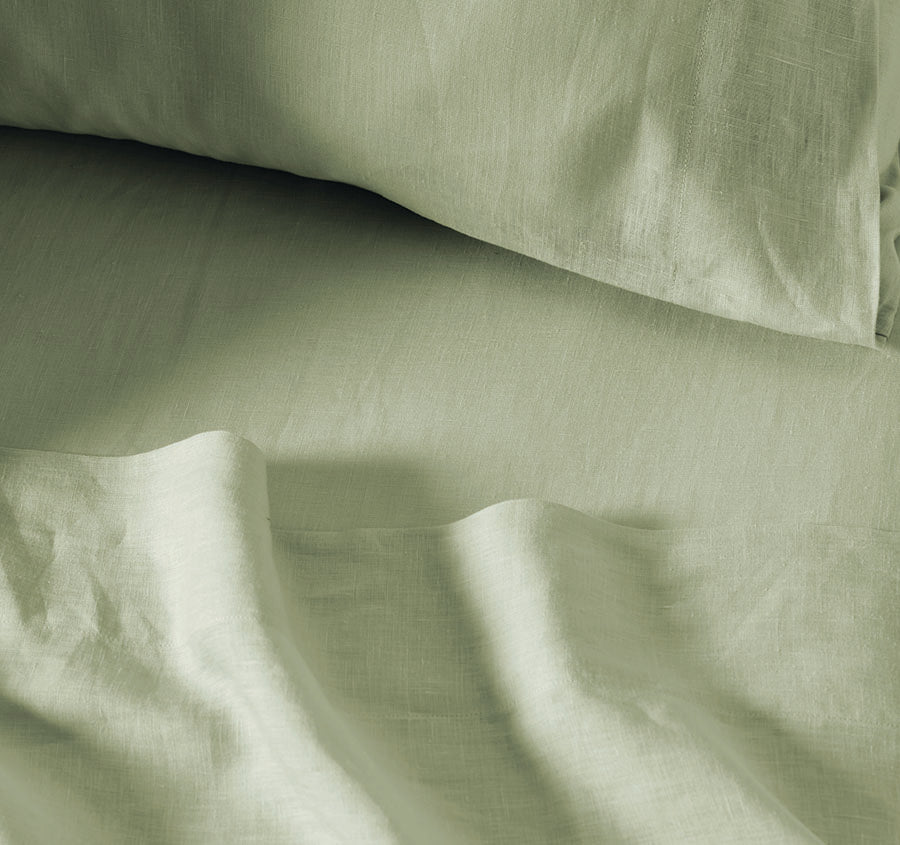 Nimes Linen Mega Sheet Set Range Wasabi
