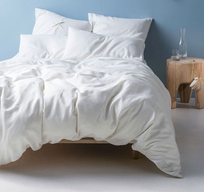 Nimes Linen 48x48cm Filled Cushion White