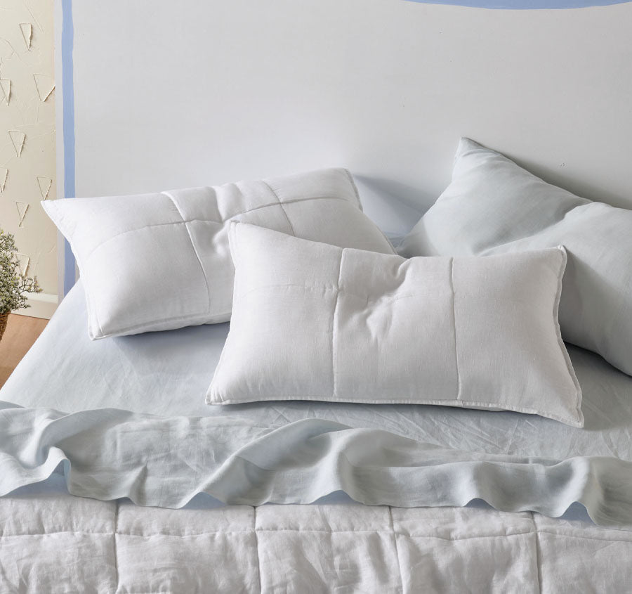Nimes Linen Standard Pillowsham Pair White
