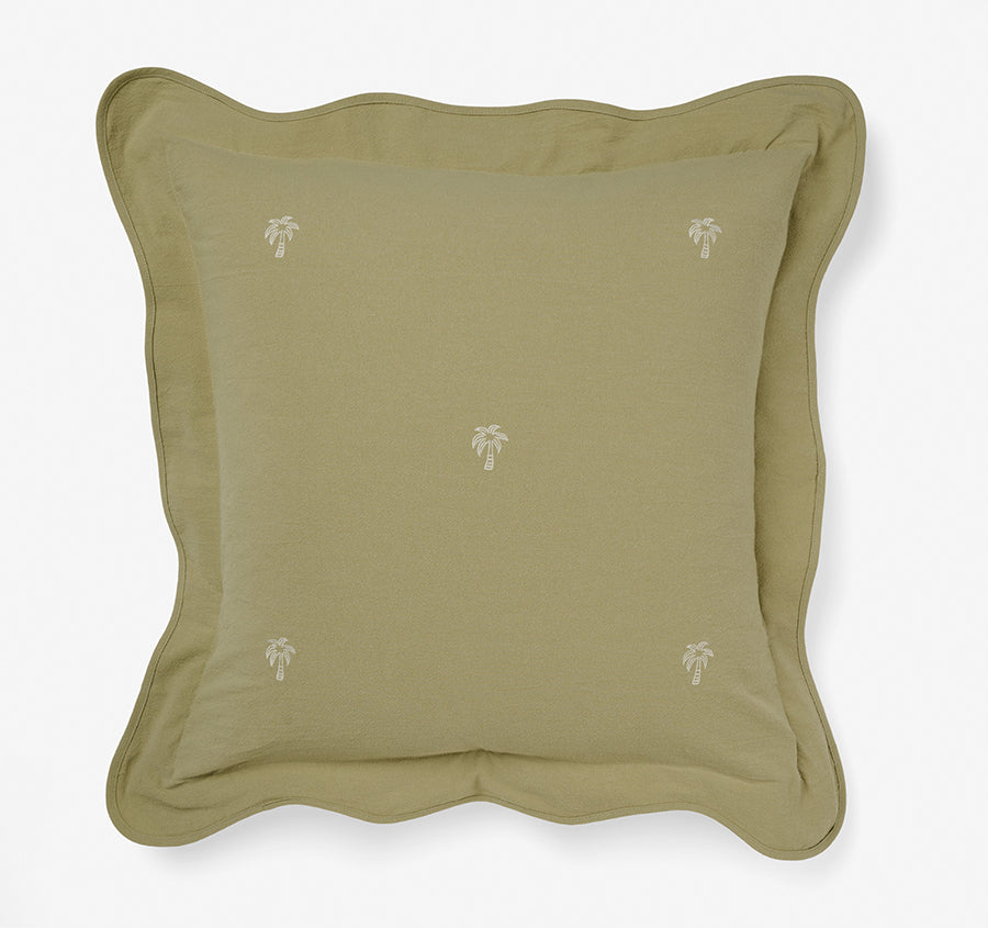 Palmier European Pillowcase Khaki