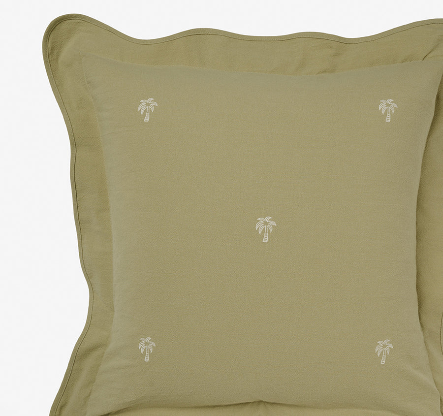 Palmier European Pillowcase Khaki