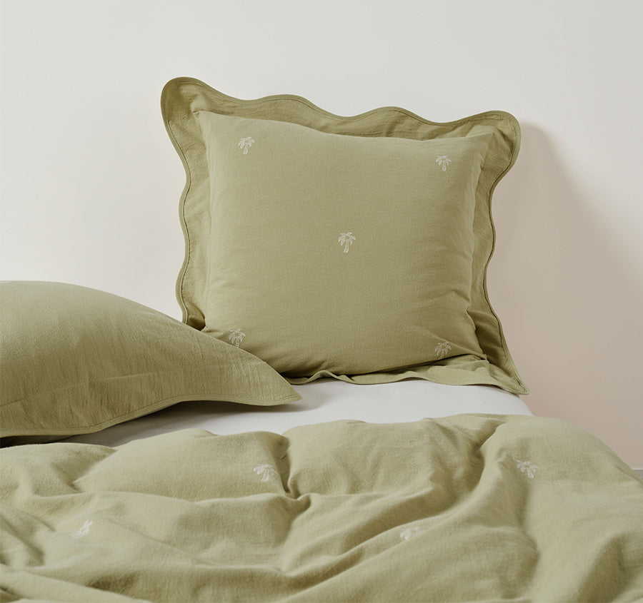 Palmier European Pillowcase Khaki