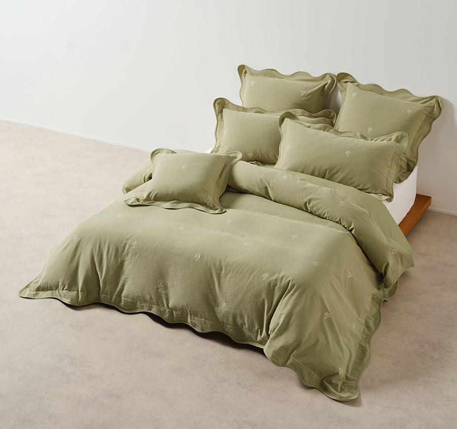 Palmier Quilt Cover Set Range Khaki