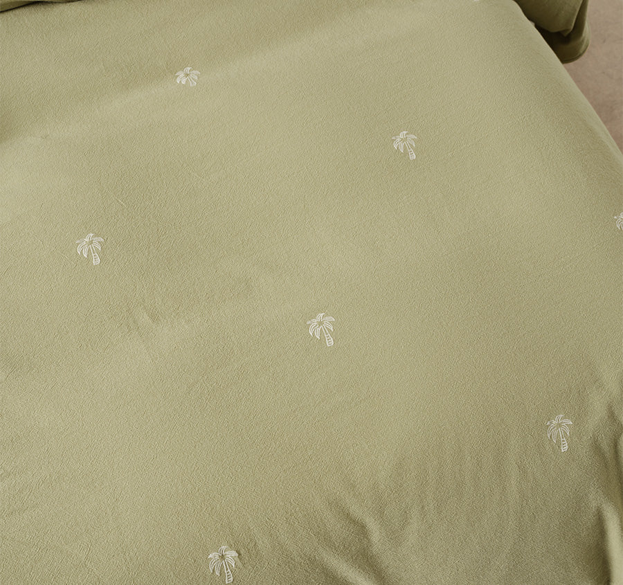 Palmier Quilt Cover Set Range Khaki