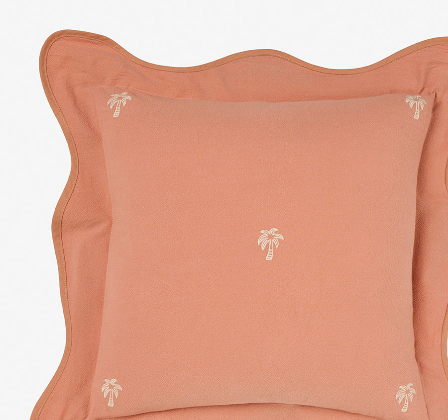 Palmier 48x48cm Filled Cushion Pink Clay