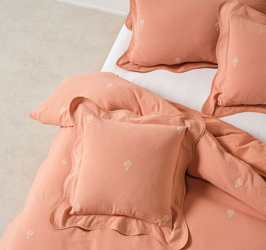 Palmier 48x48cm Filled Cushion Pink Clay