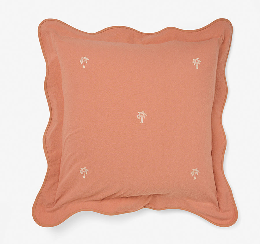Palmier European Pillowcase Pink Clay