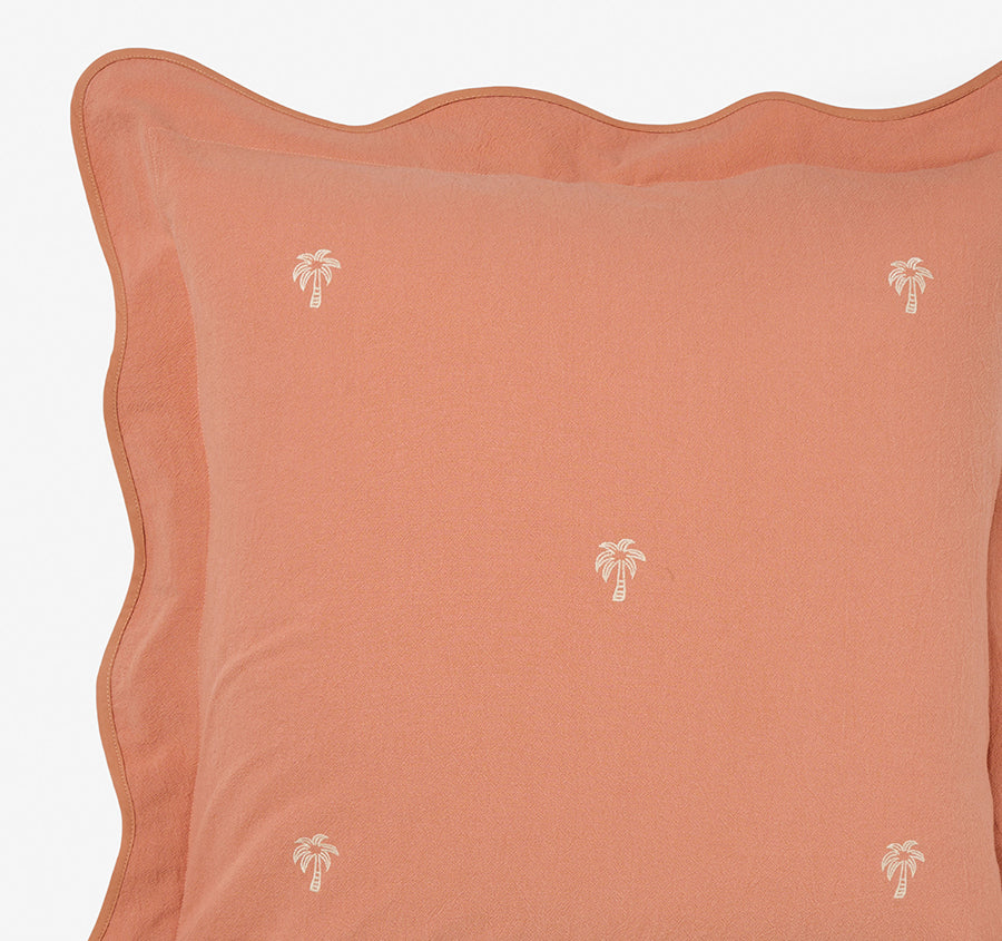 Palmier European Pillowcase Pink Clay