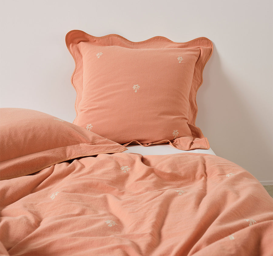 Palmier European Pillowcase Pink Clay