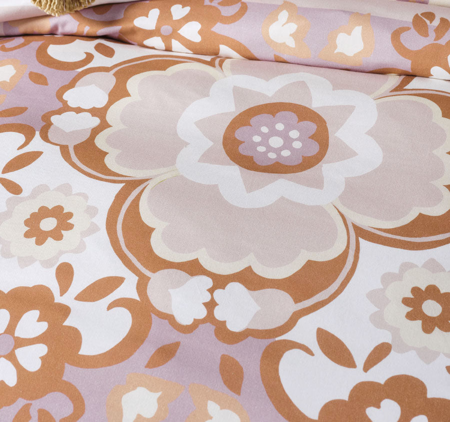 Paloma Quilt Cover Set Range Lavender