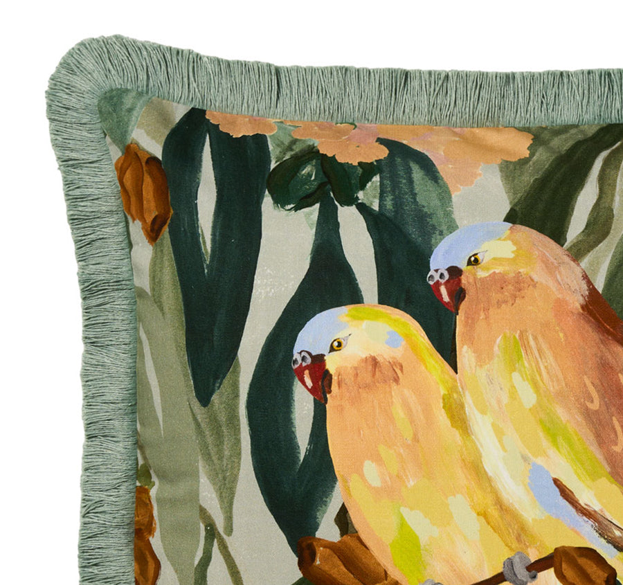 Paruna Parrot 48x48cm Filled Cushion Green