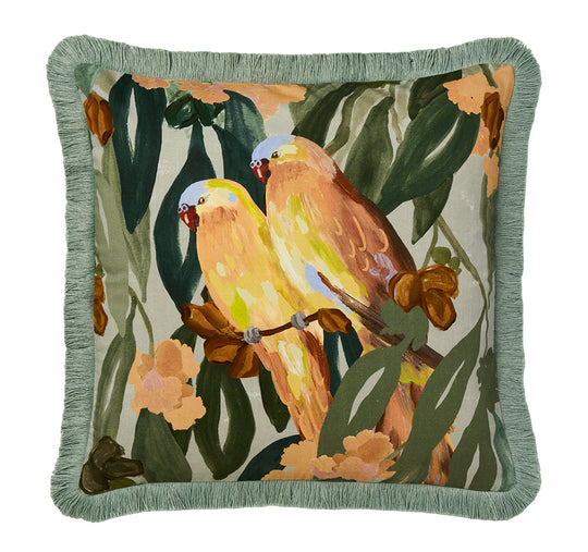 Paruna Parrot 48x48cm Filled Cushion Green