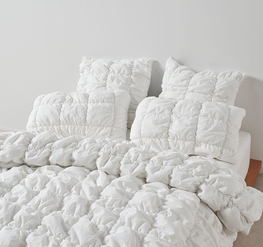 Piper Quilt Cover Set Range White