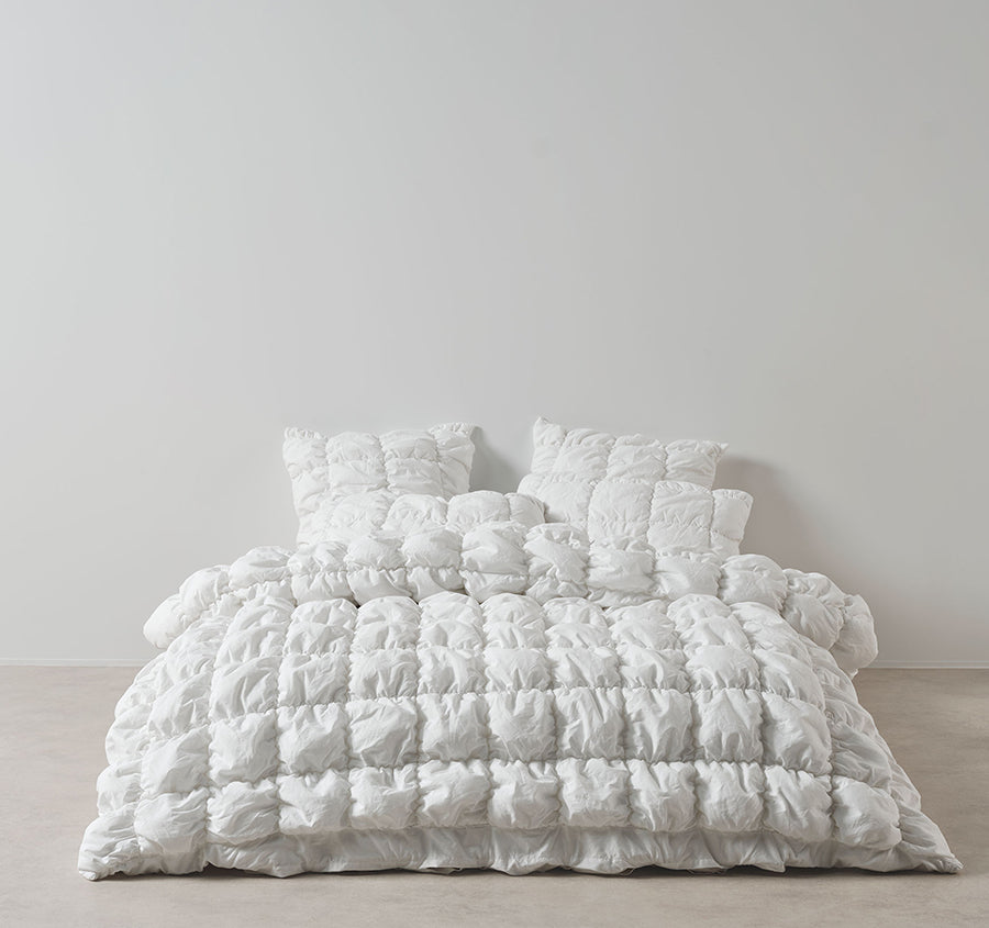 Piper Quilt Cover Set Range White