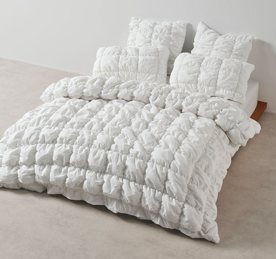 Piper Quilt Cover Set Range White