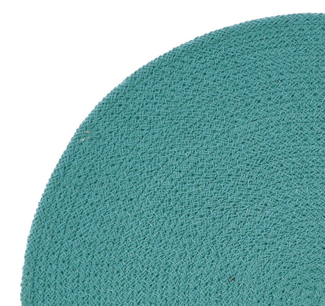 Plait 38cm Round Placemat Aqua