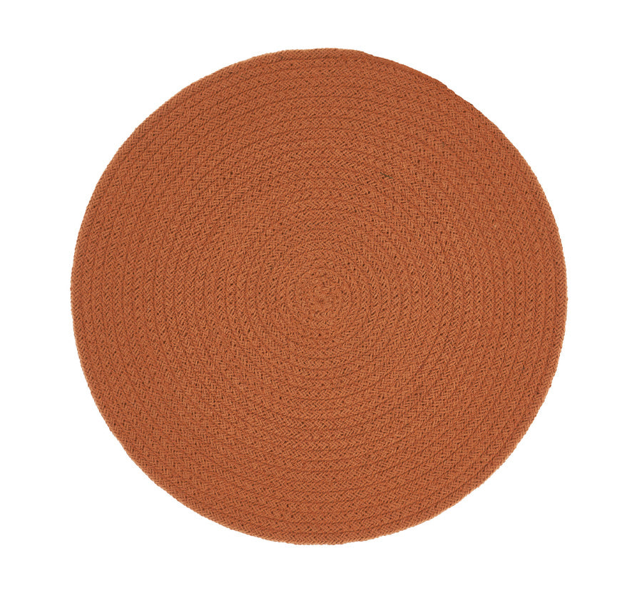 Plait 38cm Round Placemat Terracotta