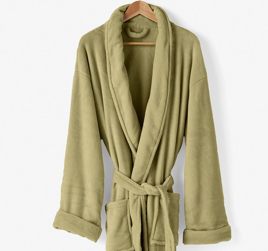 Plush Bathrobe Range Olive