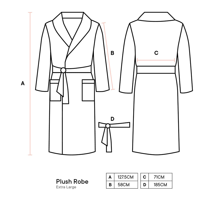 Plush Bathrobe Range Blush