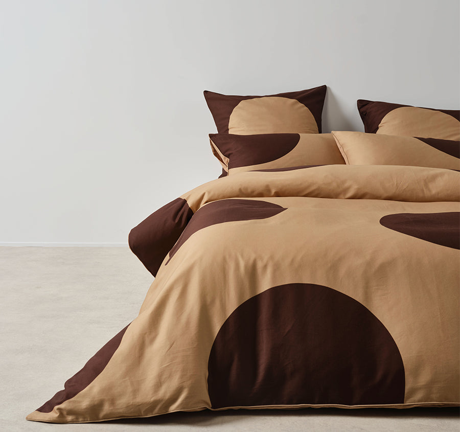 Pluto Quilt Cover Set Range Clay