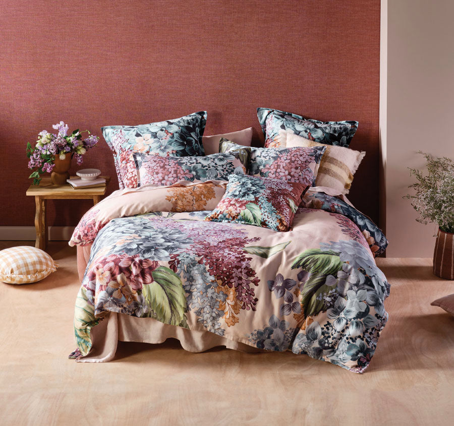 Polly Quilt Cover Set Range Rose