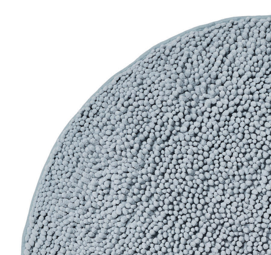 Reed Toggle 1700GSM Polyester 90cm Round Bath Mat Blue