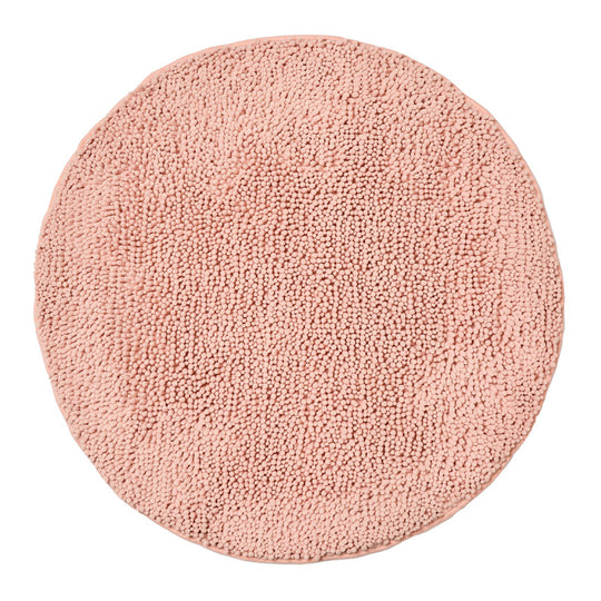 Reed Toggle 1700GSM Polyester 90cm Round Bath Mat Pink