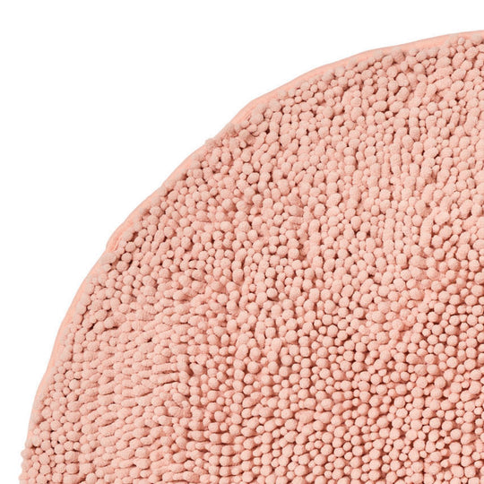 Reed Toggle 1700GSM Polyester 90cm Round Bath Mat Pink