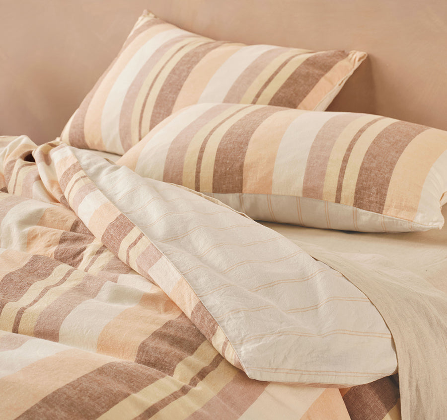 Reverie Quilt Cover Set Range Peach