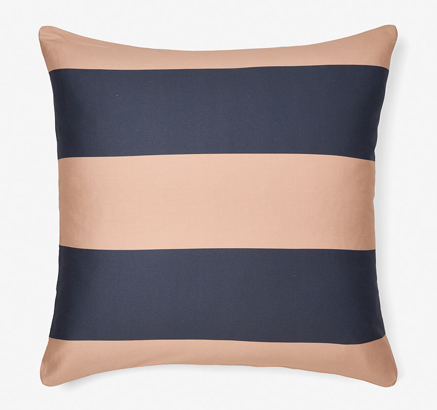 Rugby Stripe European Pillowcase Bluestone