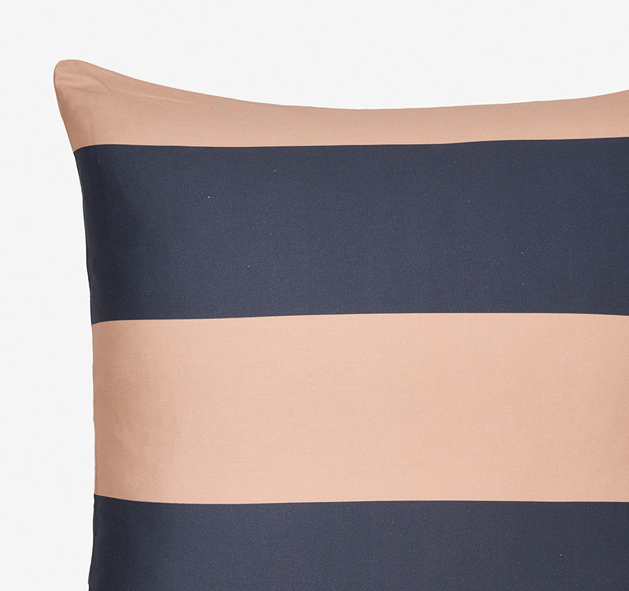 Rugby Stripe European Pillowcase Bluestone