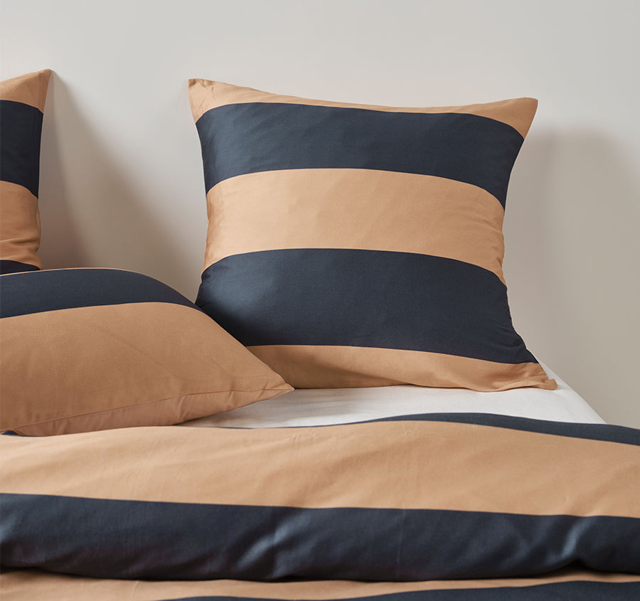 Rugby Stripe European Pillowcase Bluestone