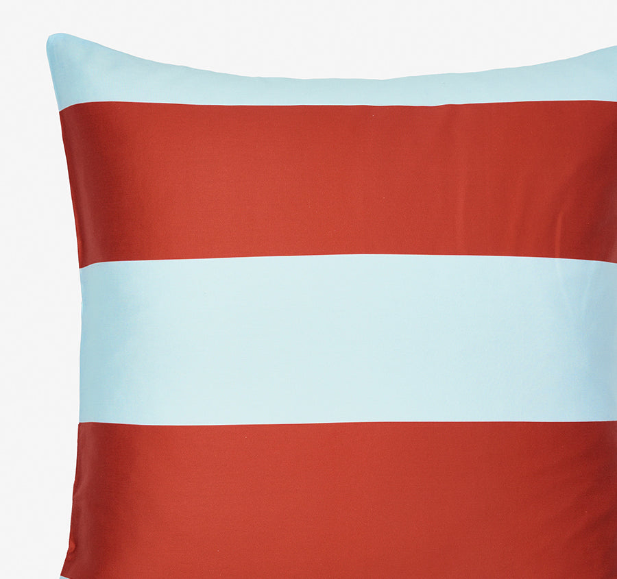 Rugby Stripe European Pillowcase Chilli