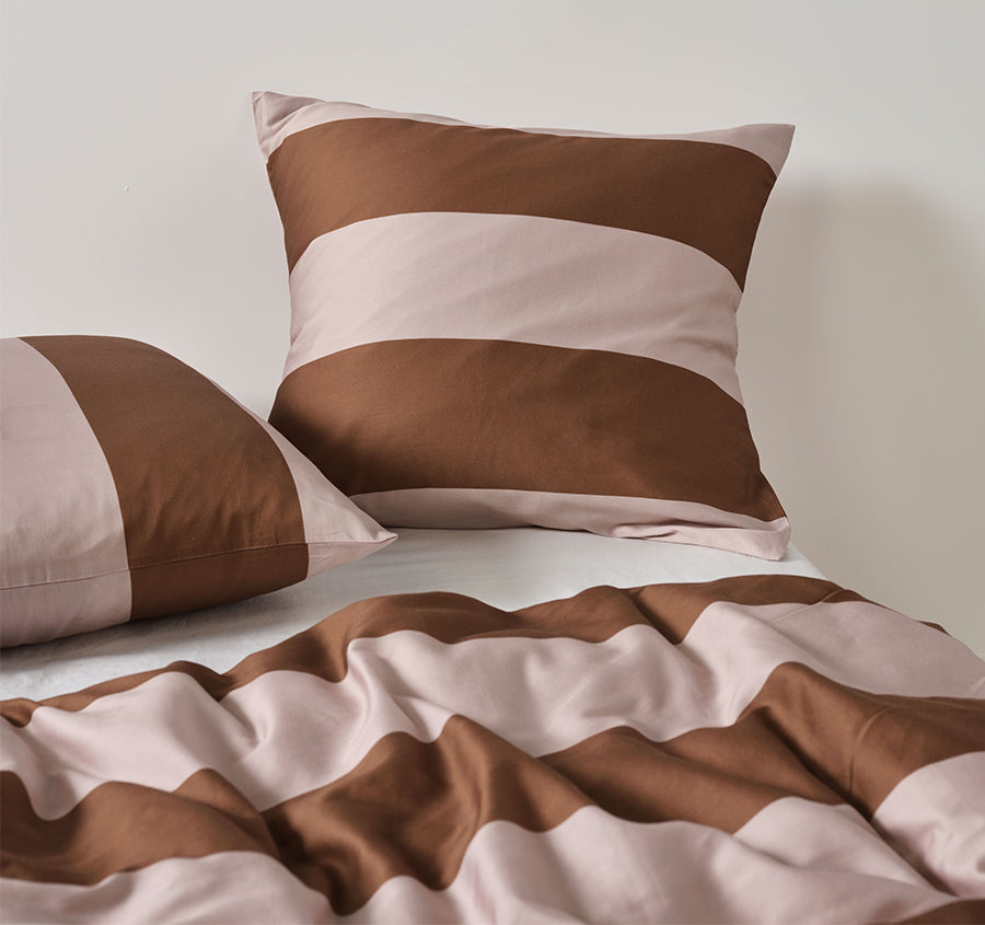 Rugby Stripe European Pillowcase Orchid