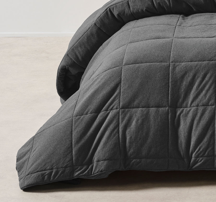 Ryland Quilt Cover Set Range Charcoal