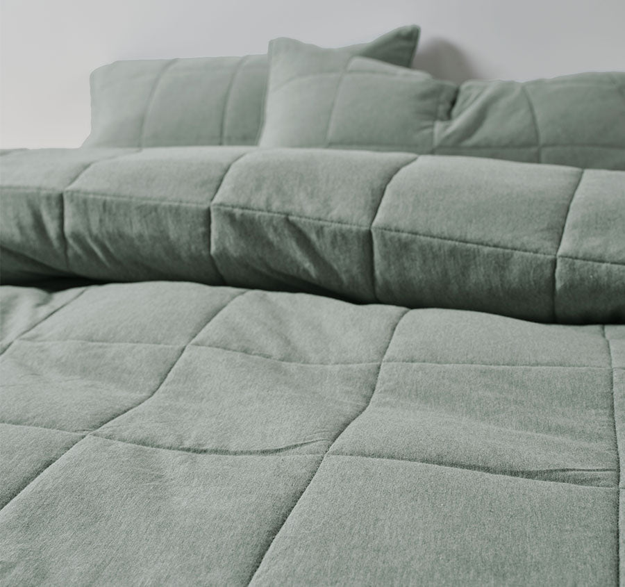 Ryland Quilt Cover Set Range Eucalyptus